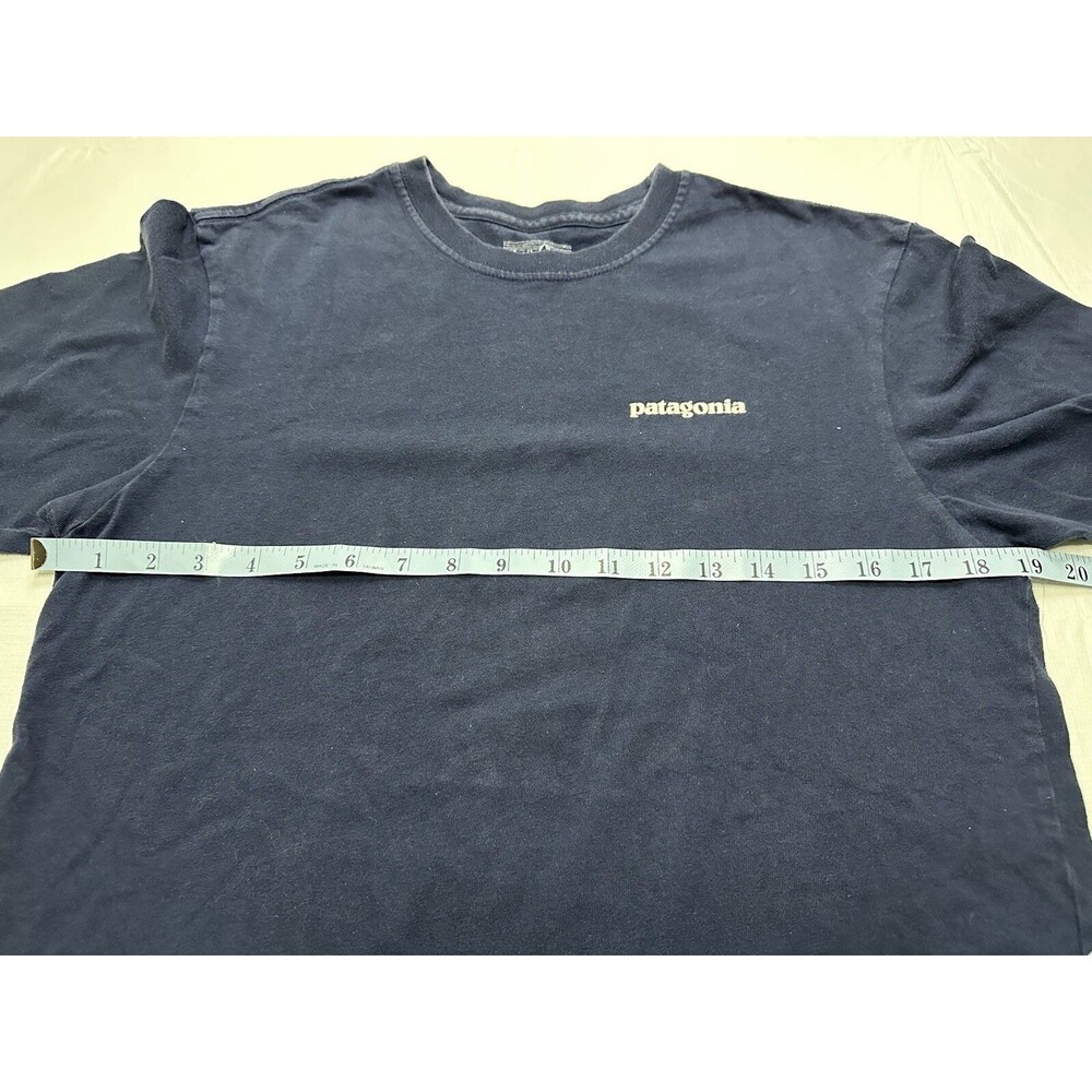 Men's Patagonia Fitz Roy Short Sleeve Shirt Size Small Navy Blue #38905 - Picture 7 of 12